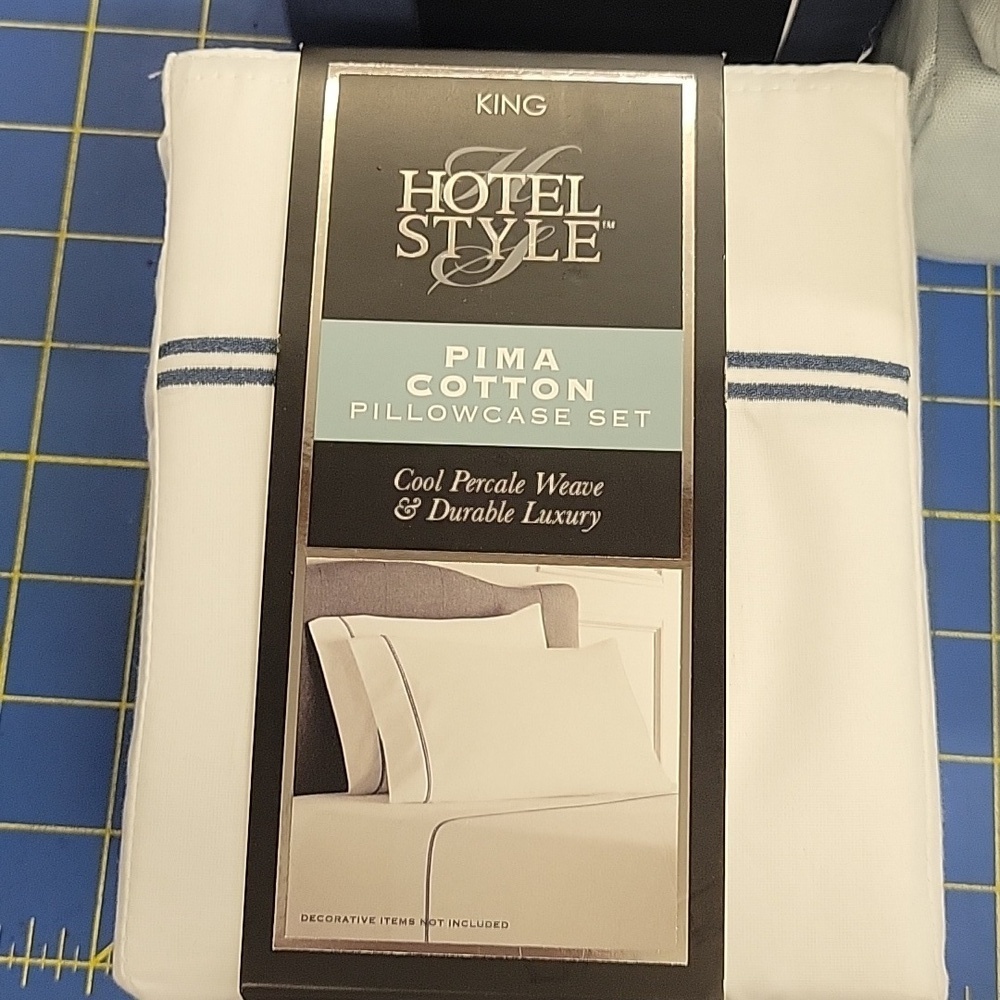 King Hotel Style Pima 300 ct Cotton Pillow Case Set of 2 in Pack